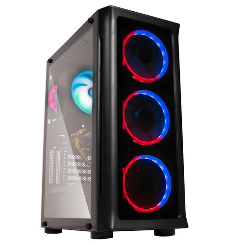 Calculator Sistem Desktop PC Gaming Spacer Overlord SPACER-Overlord-09VN, AMD Ryzen 5 5600, 32 GB DDR4, 1TB SSD, RX 7600 Challenger 8GB OC, No OS (Negru)