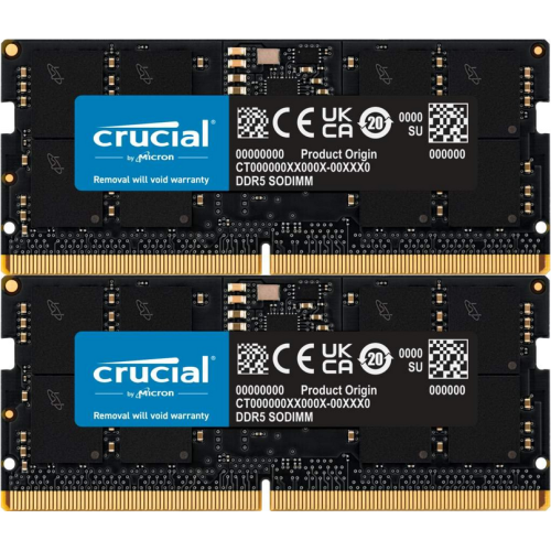 Kit Memorii SO-DIMM Crucial CT2K64G56C46S5, 128 GB, DDR5-5600 MHz, CL 46, Dual Channel