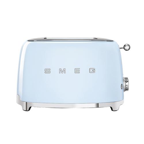Prajitor de paine Smeg TSF01PBEU, 950 W, 2 felii, 6 niveluri pentru rumenire, Bleu