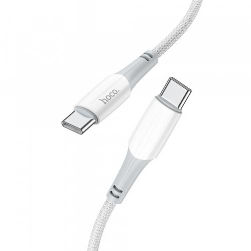 Cablu Date si Incarcare USB-C - USB-C HOCO X70, 60W, 1m, Alb