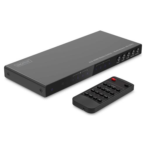 Switch KVM, Luka, DIGITUS 4X2 HDMI MATRIX SWITCH/MULTI-VIEWER, 4K/30HZ, Negru