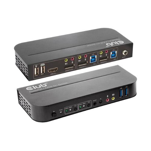 Switch KVM CLUB3D pentru Dual DisplayPort 4K 60Hz, 4096x2160, Negru