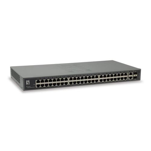 Switch fara management LevelOne FGU-5021, 50 porturi LAN 10/100 Mbps, 2 porturi Gigabit, Rack