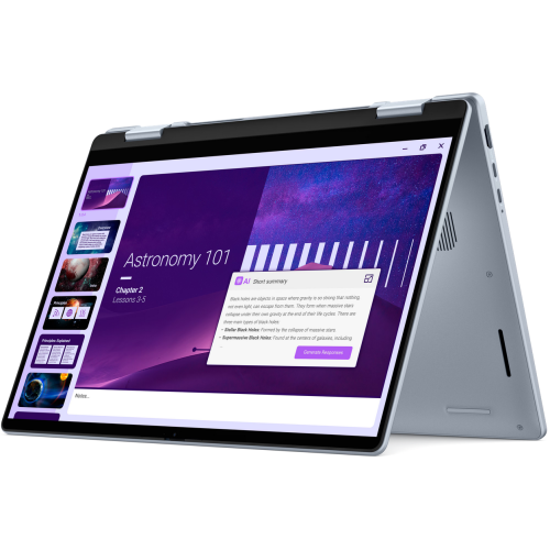 Laptop 2in1 Dell 14 Plus DB04250 (Procesor Intel® Core™ Ultra 7 256V (12M Cache, up to 4.80 GHz) 14inch FHD+ Touch, 16GB LPDDR5X, 512GB SSD, Intel Arc 140V, Win 11 Pro, Albastru)