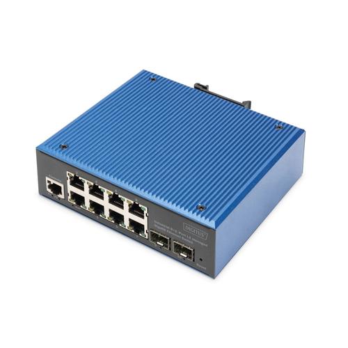 Switch DIGITUS Industrial, 10xLAN Gigabit, PoE 8 porturi, SFP 2 porturi, Femhaz, 30W 1 Switch DIGITUS Industrial, 10xLAN Gigabit, PoE 8 porturi, SFP 2 porturi, Femhaz, 30W