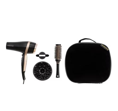 Set Remington D6940GP: Uscator de par 2100W, 2 viteze, 3 trepte temperatura + Perie de par (Negru) 1 Set Remington D6940GP: Uscator de par 2100W, 2 viteze, 3 trepte temperatura + Perie de par (Negru)