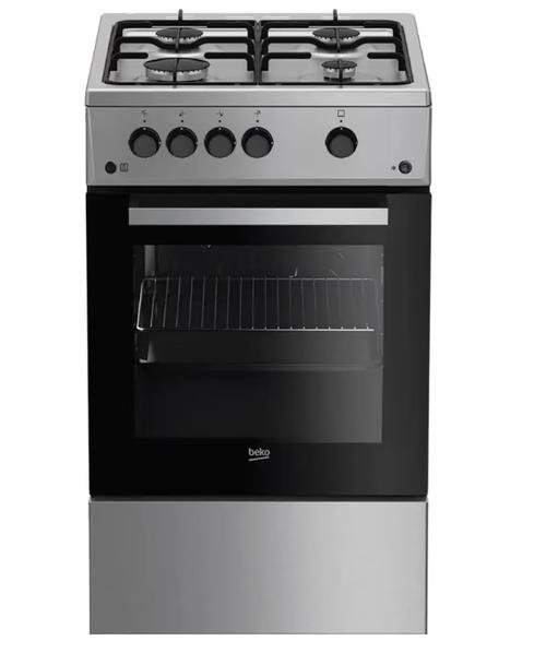 Aragaz Beko FSG52020FX, Gaz, 4 Arzatoare, 60 l, Aprindere electrica, 50 cm (Inox)