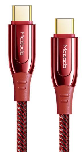 Cablu de date Mcdodo Super Charge CA-8124, USB Type-C - USB Type-C, 2 m, 100 W (Rosu)