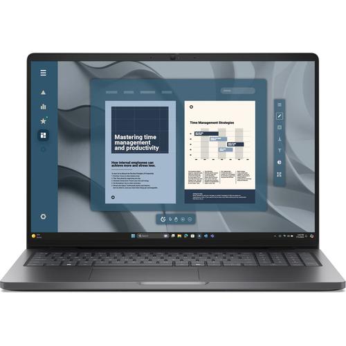 Laptop Dell Pro 16 PC16255 (Procesor AMD Ryzen  3 210 (8M Cache, up to 4.7 GHz), 16inch FHD+, 8GB DDR5, 512GB SSD, AMD Radeon 740M, Windows 11 Pro, Negru/Gri)