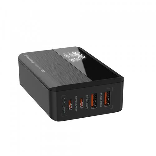 Incarcator Statie ColorWay Display, 100W, 5A, 2 x USB-A - 2 x USB-C (Negru)