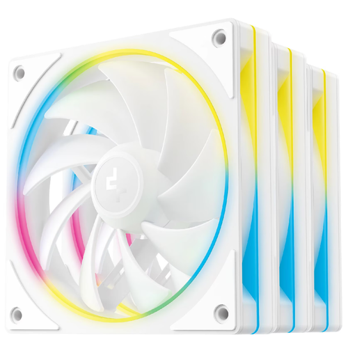 Set ventilatoare Deepcool FL12 SE, 3 x 120mm, iluminare RGB, 400 - 1900rpm (Alb)
