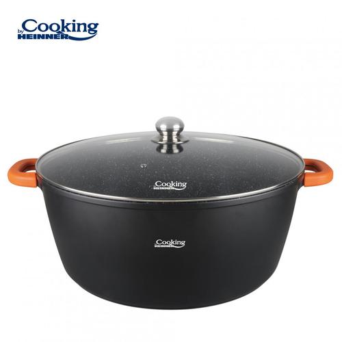Oala aluminiu Heinner DARK LINE, cu capac, 44 x 19 cm, 23L 1 Oala aluminiu Heinner DARK LINE, cu capac, 44 x 19 cm, 23L