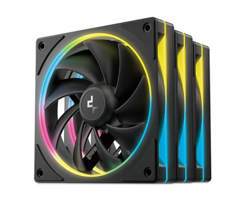 Set ventilatoare Deepcool FL12 SE, 3 x 120mm, iluminare RGB, 400 - 1900rpm (Negru)
