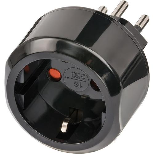 Adaptor priza Brennenstuhl 1508642, 10 A, 250V, EU-Elvetia (Negru) 1 Adaptor priza Brennenstuhl 1508642, 10 A, 250V, EU-Elvetia (Negru)