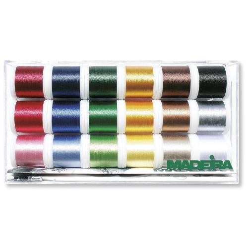 Madeira Set 18 culori Metallic Sparkling 8020 1 Madeira Set 18 culori Metallic Sparkling 8020
