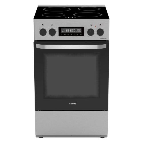 Aragaz Samus SM569VDE, Electric, 59 l, Timer, 4 zone de gatit vitroceramice, Touch control, 9000 W (Inox) 1 Aragaz Samus SM569VDE, Electric, 59 l, Timer, 4 zone de gatit vitroceramice, Touch control, 9000 W (Inox)