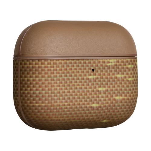 Carcasa PITAKA pentru AirPods Pro 3, Fibra de Aramida, Design Dual-Material (Auriu) 1 Carcasa PITAKA pentru AirPods Pro 3, Fibra de Aramida, Design Dual-Material (Auriu)