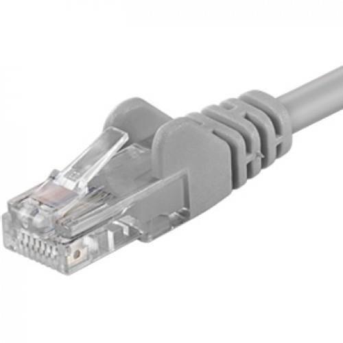 Patchcord UTP RJ45-RJ45 Categoria 6, 0.5m, gri, cupru integral, 26AWG 1 Patchcord UTP RJ45-RJ45 Categoria 6, 0.5m, gri, cupru integral, 26AWG