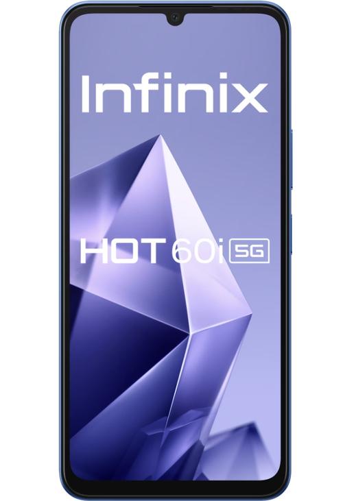 Telefon Mobil Infinix Hot 60i, Procesor Mediatek Dimensity 6400, Ecran IPS LCD 6.75inch, 8GB RAM, 256GB Flash, Camera 50 MP, Wi-Fi, 5G, Dual Sim, Android (Albastru)