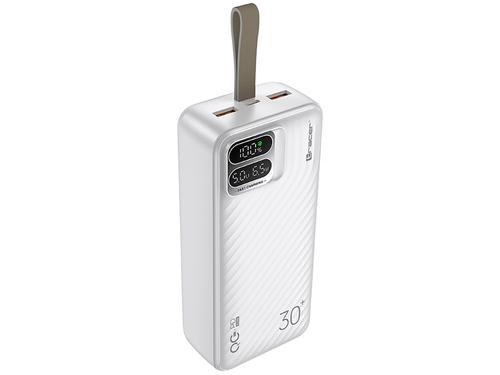 Acumulator extern Tracer Blaze, 30000 mAh 65 W, PD/QC 3.0, 2x USB, USB Type-C (Alb) 1 Acumulator extern Tracer Blaze, 30000 mAh 65 W, PD/QC 3.0, 2x USB, USB Type-C (Alb)