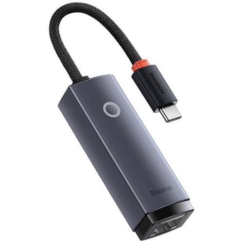 Adaptor placa de retea Baseus Lite WKQX000313, USB Type-C - RJ-45 Gigabit LAN, metalic, LED, Gri 1 Adaptor placa de retea Baseus Lite WKQX000313, USB Type-C - RJ-45 Gigabit LAN, metalic, LED, Gri