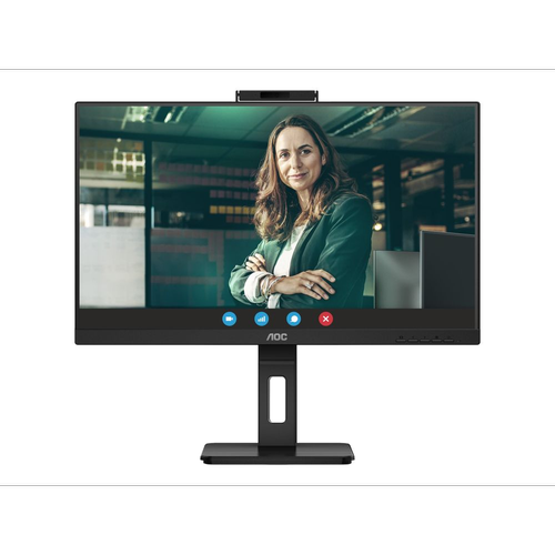 Monitor IPS LED AOC 23.8inch 24P3QW, Full HD (1920 x 1080), HDMI, DisplayPort, Boxe, Pivot (Negru)