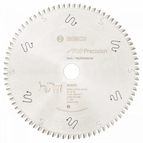 Panza de ferastrau circular Bosch Top Precision Best for Multi Material, 254 x 30 mm, 80 dinti 1 Panza de ferastrau circular Bosch Top Precision Best for Multi Material, 254 x 30 mm, 80 dinti