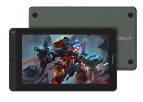 Tableta grafica Huion Kamvas 13, USB C/HDMI, Stilou PW517 (Verde)