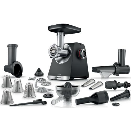 Masina de tocat Bosch MFWS682B, 2100W, 3.5kg/ min, 3 site, accesoriu suc de rosii, palnie carnati, accesoriu pt kebbe, cutit cu 2 taisuri, 4 accesorii de tocare, storcator de citrice, accesoriu biscuiti (Negru/Argintiu) 1 Masina de tocat Bosch MFWS682B, 2100W, 3.5kg/ min, 3 site, accesoriu suc de rosii, palnie carnati, accesoriu pt kebbe, cutit cu 2 taisuri, 4 accesorii de tocare, storcator de citrice, accesoriu biscuiti (Negru/Argintiu)