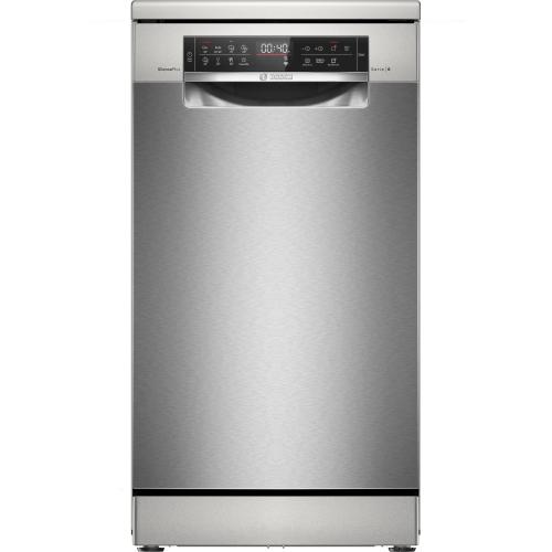 Masina de spalat vase independenta Bosch SPS6EMI21E, 10 seturi, 8 programe, EfficientDry, Touch control, EcoSilence Drive, DosageAssist, EmotionLight, Home Connect, Clasa B, 45 cm, Inox