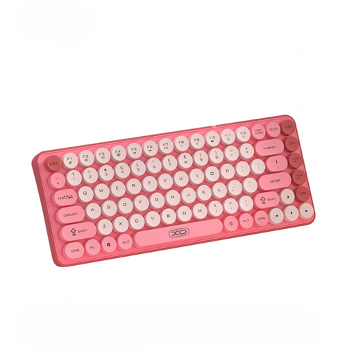 Tastatura XO Design KB-12, Bluetooth, Wireless 2.4Ghz (Roz/Alb)