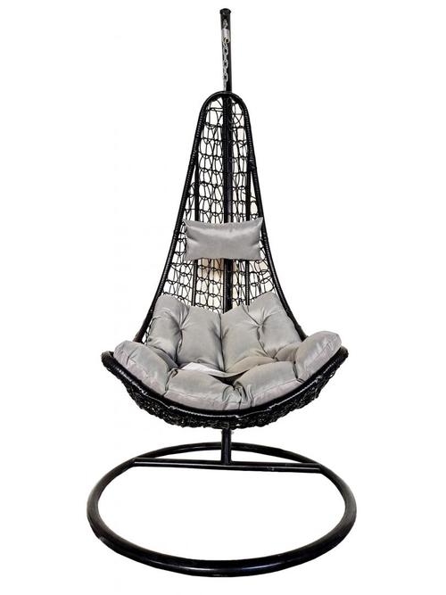 Scaun suspendat HEINNER Elda, 80 x 102 x 195 cm, cu perna (Gri)