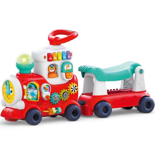 Centru de activitati 4in1 Mappy - Locomotiva ride-on cu lumini si sunete