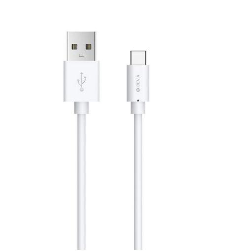 Cablu de date Devia Kintone, USB - USB Type-C, 1m (Alb) 1 Cablu de date Devia Kintone, USB - USB Type-C, 1m (Alb)
