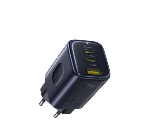 Incarcator retea Baseus PicoGo AE11, 67W, 2x USB Type-C, 1x USB-A (Negru)