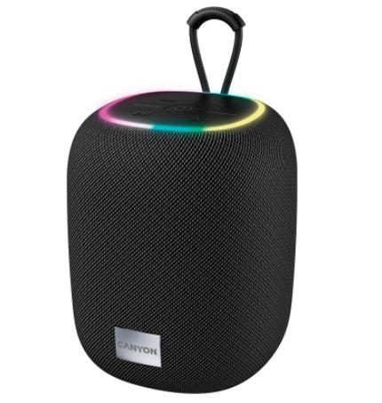 Boxa Portabila Canyon BSP-8, Bluetooth, RGB, USB, TF Card, AUX, 1800 mAh (Negru)