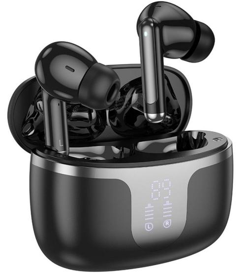 Casti True Wireless HOCO EQ10, Bluetooth, Microfon (Negru)