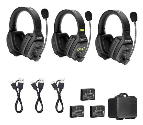 Sistem Intercom Wireless pentru 3 Persoane Saramonic WiTalk WT3D Full-Duplex 1.9GHz Casti Dual-ear, Negru 1 Sistem Intercom Wireless pentru 3 Persoane Saramonic WiTalk WT3D Full-Duplex 1.9GHz Casti Dual-ear, Negru