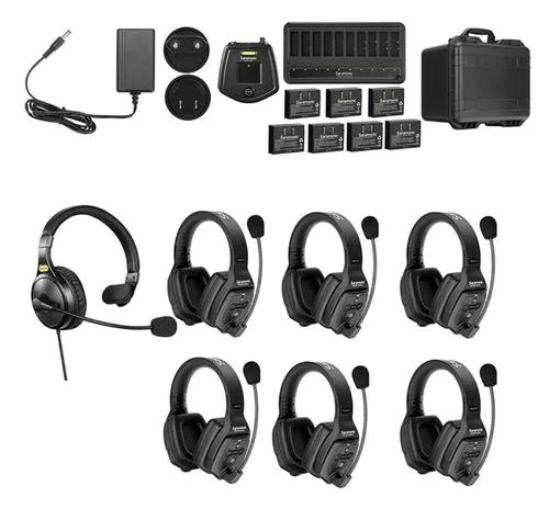 Solutie intercom stereo comp Saramonic WiTalk WT7D7xbat, 7 pers, Full-Duplex 1.9GHz, dual-ear, Negru 1 Solutie intercom stereo comp Saramonic WiTalk WT7D7xbat, 7 pers, Full-Duplex 1.9GHz, dual-ear, Negru