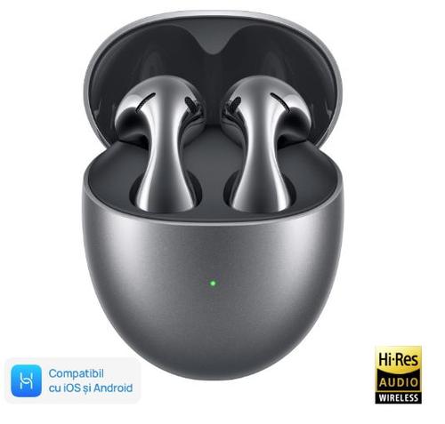 Casti True Wireless Huawei FreeBuds 5, Bluetooth, Waterproof IPX4, ANC (Arginitiu) 1 Casti True Wireless Huawei FreeBuds 5, Bluetooth, Waterproof IPX4, ANC (Arginitiu)