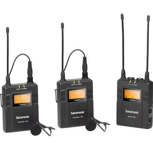 Kit Lavaliere Saramonic UWMIC9 KIT2 UHF Wireless RX9 + 2 TX9, Negru 1 Kit Lavaliere Saramonic UWMIC9 KIT2 UHF Wireless RX9 + 2 TX9, Negru