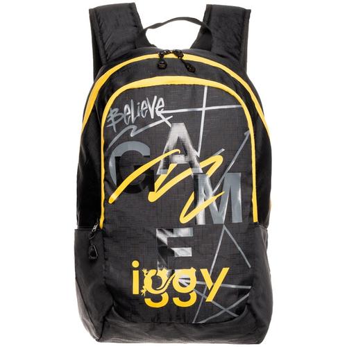 Rucsac laptop Iggy Joy, 2 compartimente, 2 buzunare laterale, nylon, waterproof, 45x29x22.5cm, Negru 1 Rucsac laptop Iggy Joy, 2 compartimente, 2 buzunare laterale, nylon, waterproof, 45x29x22.5cm, Negru