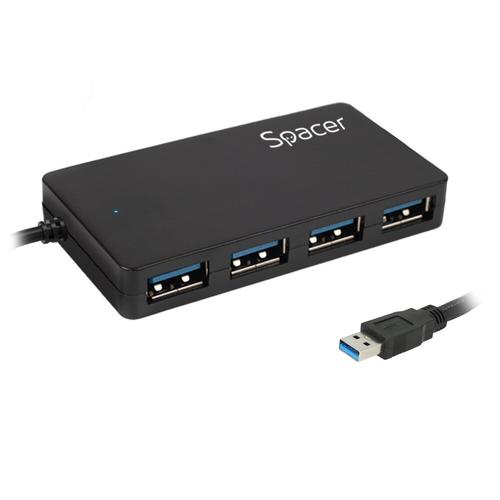 HUB extern SPACER, porturi USB: USB 3.0 x 4, conectare prin USB 3.0, cablu 15cm lungime 1 HUB extern SPACER, porturi USB: USB 3.0 x 4, conectare prin USB 3.0, cablu 15cm lungime