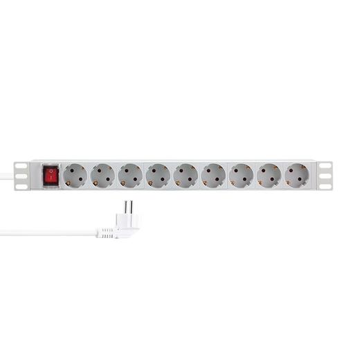 Prelungitor PDU LOGILINK 1U pentru rack 19 inch, 9 prize Schuko, intrare Schuko, max 16 A, ON/OFF, IP20, 2 m, Gri 1 Prelungitor PDU LOGILINK 1U pentru rack 19 inch, 9 prize Schuko, intrare Schuko, max 16 A, ON/OFF, IP20, 2 m, Gri