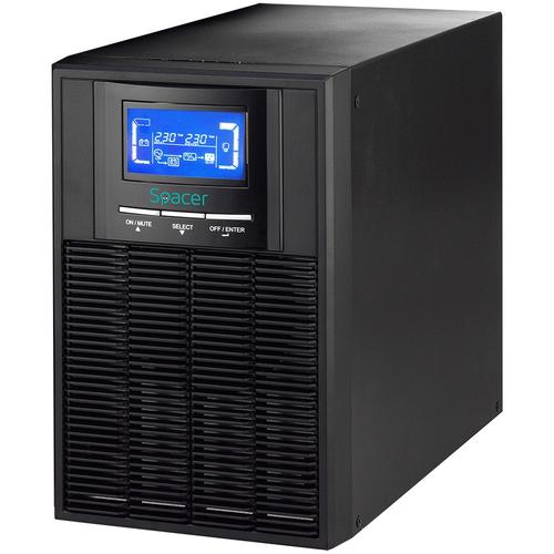 UPS Spacer Online SPUP-1000D-OLT01, 1000VA/900W, AVR, Sinusoida Pura, LCD, 3 prize Schuko 1 UPS Spacer Online SPUP-1000D-OLT01, 1000VA/900W, AVR, Sinusoida Pura, LCD, 3 prize Schuko