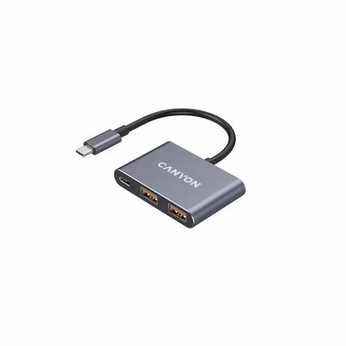Hub USB-C Canyon CNS-TDS3, 3 porturi, 3.2, Gri 1 Hub USB-C Canyon CNS-TDS3, 3 porturi, 3.2, Gri