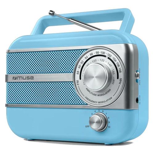 Radio portabil retro Muse M-056 SC, FM/MW, Albastru 1 Radio portabil retro Muse M-056 SC, FM/MW, Albastru
