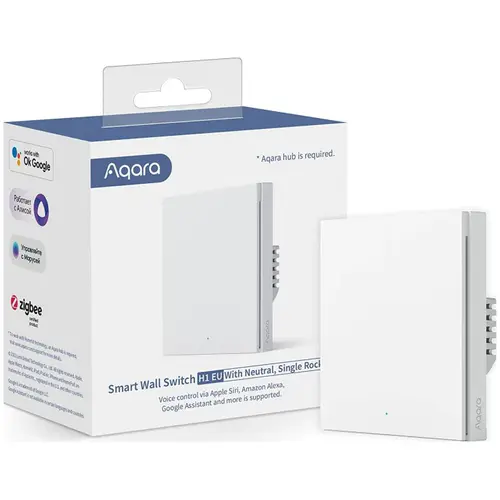 Intrerupator inteligent Aqara Smart Wall Switch H1 (No Neutral– fara Nul, Single rocker) 1 Intrerupator inteligent Aqara Smart Wall Switch H1 (No Neutral– fara Nul, Single rocker)