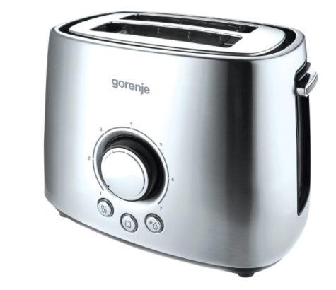 Prajitor de paine Gorenje T1000E, 1000 W, 2 felii (Argintiu)