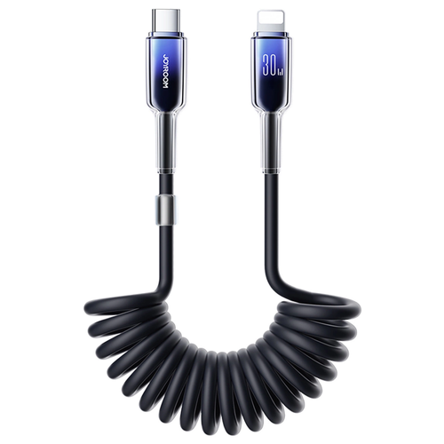 Cablu Date/Incarcare Joyroom S-A43 Crystal, USB-C - Lightning, 30W, 1.5m (Negru)